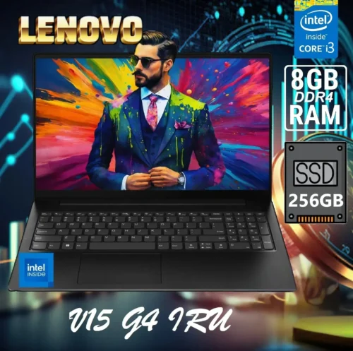 Lenovo V15 G4 IRU Intel® Core™ i3-1315U | 8GB DDR4 RAM ; 256GB NVMe SSD | 15.6″ FHD IPS Display | DOS | Intel® UHD Graphics | Business Black