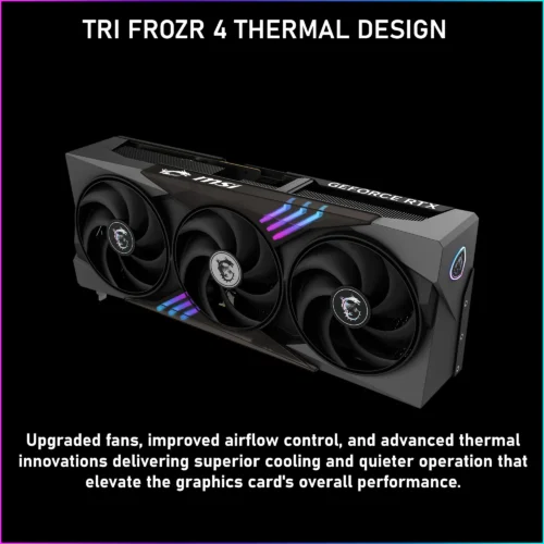 MSI GeForce RTX 5090 32G GAMING TRIO OC Graphics Card – 512-bit 32GB GDDR7, 2497 MHz Extreme,  NVIDIA Blackwell Architecture, DLSS 4, 28Gbps, TRI FROZR 4 Cooling, 575W, HDMI 2.1b, DisplayPort 2.1b, PCIe 5.0, 1000W PSU Required | BLACK  | 1 YEAR WARRANTY - Image 2
