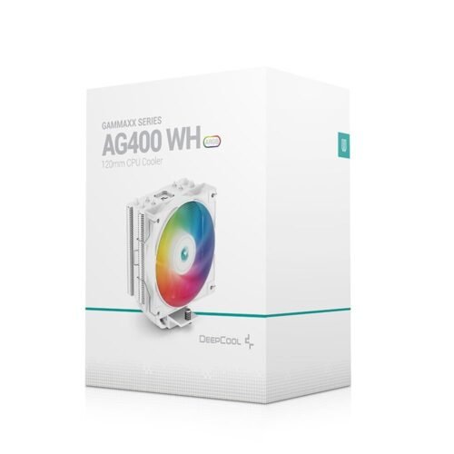 DeepCool AG400 WH ARGB Single-Tower CPU Cooler, 120mm Static ARGB Fan, Direct-Touch Copper Heat Pipes, Intel/AMD Support - Image 2