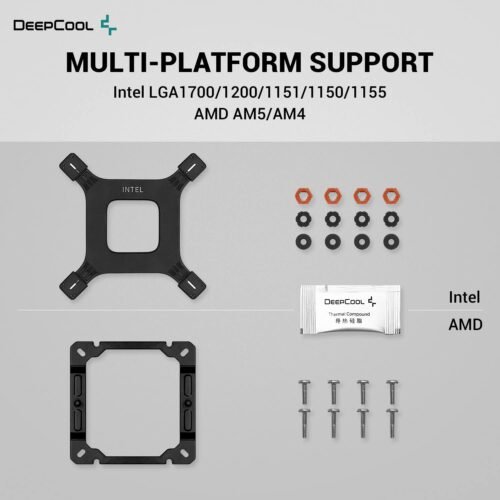 DeepCool AG400 RGB Single-Tower CPU Cooler, 120mm Static ARGB Fan, Direct-Touch Copper Heat Pipes, Intel/AMD Support - Image 8