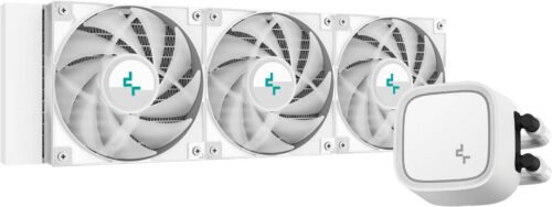 Deepcool LE720 ARGB AIO Liquid CPU Cooler, 360mm Radiator, 3x High-Performance aRGB Fans, 500~2250 RPM Fan Speed, 85.85 CFM Fan Airflow, Hydro Bearing Type, White - Image 2