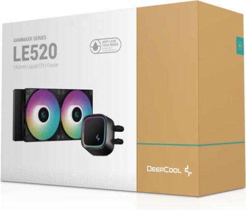 eepcool LE520 ARGB AIO Liquid CPU Cooler, 240mm Radiator, 2x High-Performance aRGB Fans, 500~2250 RPM Fan Speed, 85.85 CFM Fan Airflow, Hydro Bearing Type, Black - Image 3