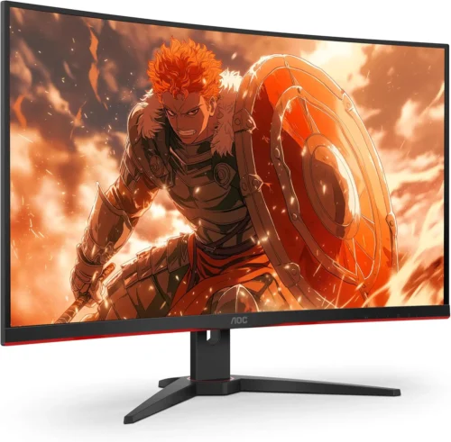 AOC C32G2ZE 32″ Curved Frameless Gaming Monitor, Full HD 1920×1080, VA, 0.5ms 240Hz, AMD FreeSync Premium, DP/HDMI/VGA, VESA, 3-3-1 Re-Spawn Program, Xbox PS5 Switch | Black & RED C32G2ZE - Image 3