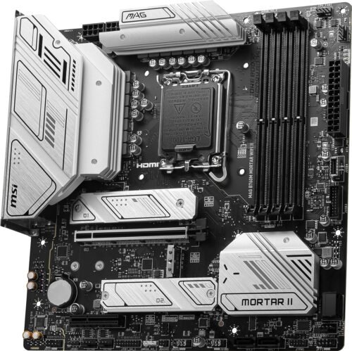 MSI MAG B760M Mortar WiFi II Gaming Motherboard (Supports 12th/13th/14th Gen Intel Processors, LGA 1700, DDR5, PCIe 5.0, M.2, 2.5Gbps LAN, USB 3.2 Gen2, Wi-Fi 6E, mATX) - Image 4
