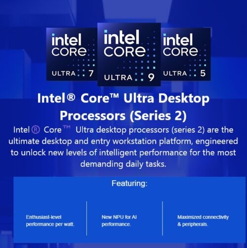 CPU Intel Core Ultra 7 265KF – Core Ultra 7 (Series 2) Arrow Lake 20-Core (8P+12E)up to 5.5 GHz , LGA 1851, 125W Desktop Processor – None Integrated Graphics – BOX | 1 YEAR WARRANTY - Image 5