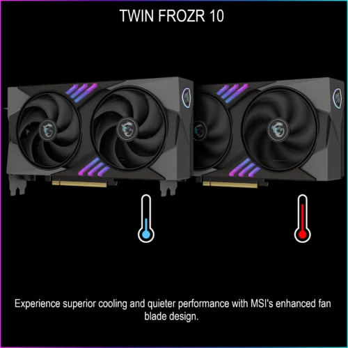 MSI GeForce RTX 5060 Ti 8GB GAMING OC GDDR7 Graphics Card With 2662MHz Boost, DLSS 4, Twin Frozr 10 Cooling, ATX 3.1 Support, And 128-Bit Bus | 1 YEAR WARRANTY - Image 4
