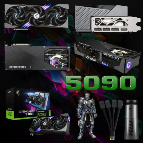 MSI GeForce RTX 5090 32G GAMING TRIO OC Graphics Card – 512-bit 32GB GDDR7, 2497 MHz Extreme,  NVIDIA Blackwell Architecture, DLSS 4, 28Gbps, TRI FROZR 4 Cooling, 575W, HDMI 2.1b, DisplayPort 2.1b, PCIe 5.0, 1000W PSU Required | BLACK  | 1 YEAR WARRANTY - Image 6