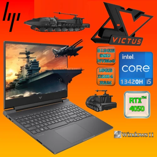 HP Victus Intel® Core™ i5-13420H | 16GB DDR4 RAM , 512GB NVMe™ SSD | RTX™ 4050 , 6GB | 15.6″ FHD IPS Display 144Hz | Backlit Keyboard | Windows 11 | Mica Silver 15-fa2701wm - Image 3