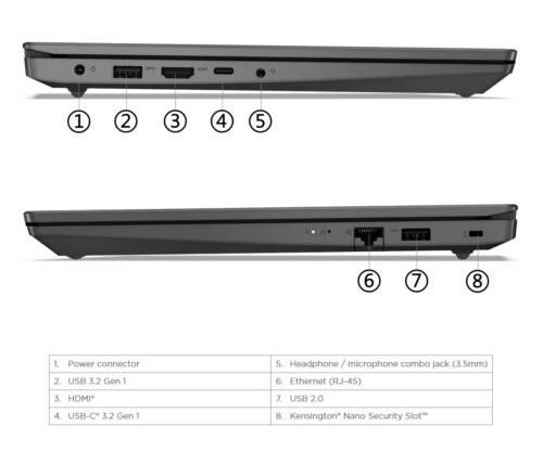 Lenovo V15 G4 IRU Intel® Core™ i3-1315U | 8GB DDR4 RAM ; 256GB NVMe SSD | 15.6″ FHD IPS Display | DOS | Intel® UHD Graphics | Business Black - Image 11