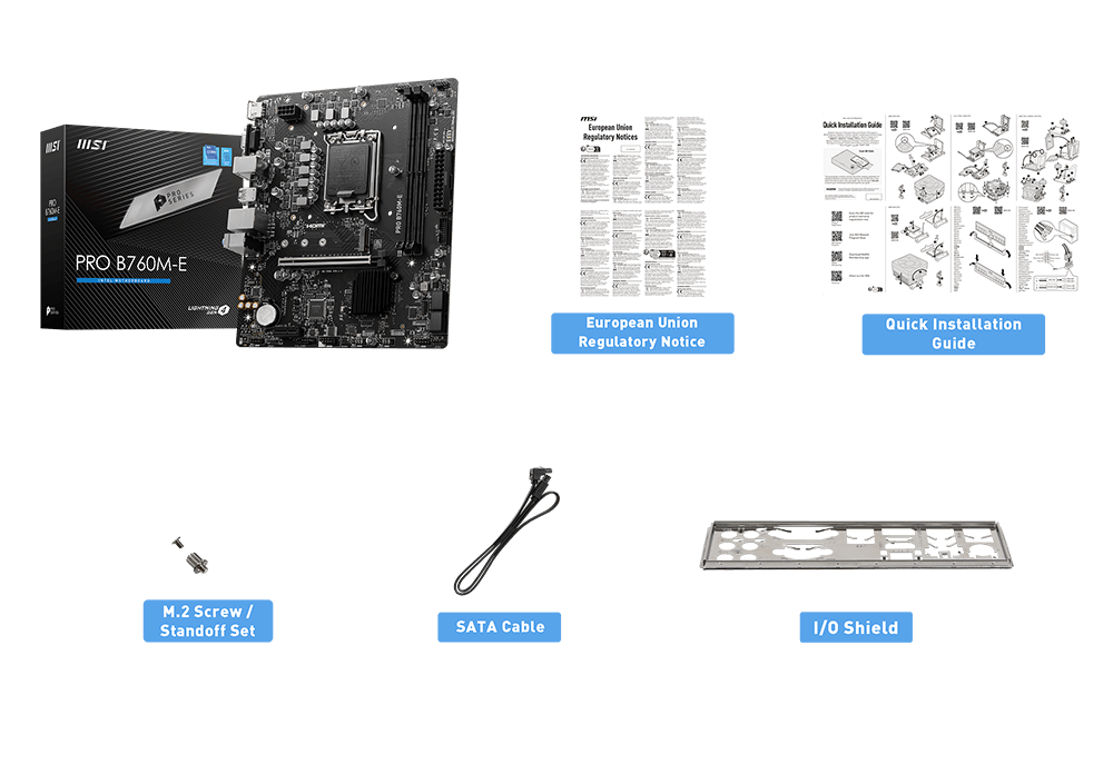 MSI PRO B760M-E DDR5 Motherboard, Micro-ATX – Supports Intel 12th & 13th Gen Core Processors, LGA 1700 – DDR5 Memory Boost 5600MHz, PCIe 4.0 x16 Slot, M.2 Gen4 Slot ~ – 1 Year Warranty - Image 6