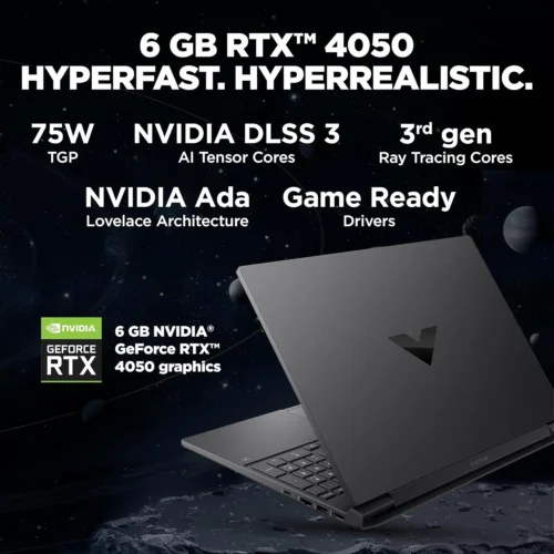 HP Victus Intel® Core™ i5-13420H | 16GB DDR4 RAM , 512GB NVMe™ SSD | RTX™ 4050 , 6GB | 15.6″ FHD IPS Display 144Hz | Backlit Keyboard | Windows 11 | Mica Silver 15-fa2701wm - Image 8
