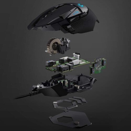 Logitech G502 HERO High Performance Wired Gaming Mouse, HERO 25K Sensor, 25,600 DPI, RGB, Adjustable Weights, 11 Programmable Buttons, On-Board Memory, PC / Mac - Image 5