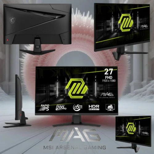MSI MAG 274F 27-Inch FHD Rapid IPS Gaming Monitor – 200Hz Refresh Rate, 0.5ms Response Time, HDR Ready, AI Vision, Adaptive Sync, True 10-Bit Color Depth, Console & VRR Support, HDMI 2.0b, DP 1.2a, Tilt-Adjustable | - Image 2