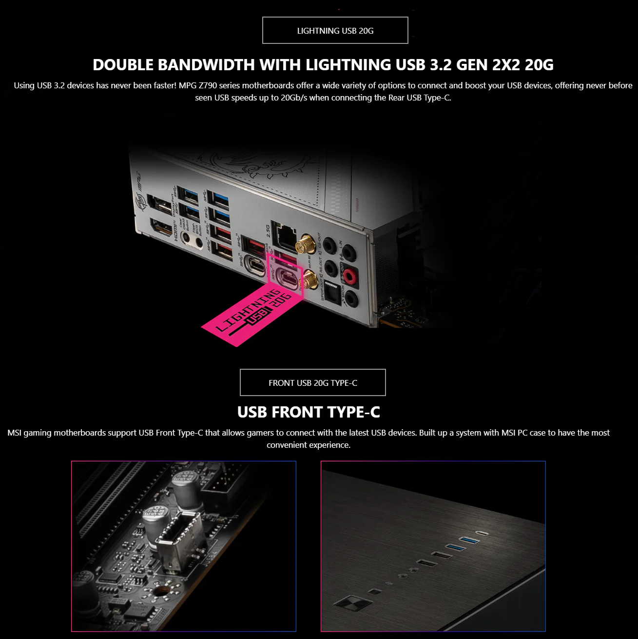 MSI MPG Z790 EDGE WIFI DDR5 ATX Motherboard With PCIe 5.0 Slot, Support Intel® Core™ 14th/ 13th/ 12th Gen , DDR5 7200+ MHz, Wi-Fi 6E, 5x M.2 Gen 4, 2.5G LAN, USB 20Gbps Type-C | WHITE SILVER ACCENTS | 1 Year Warranty - Image 6