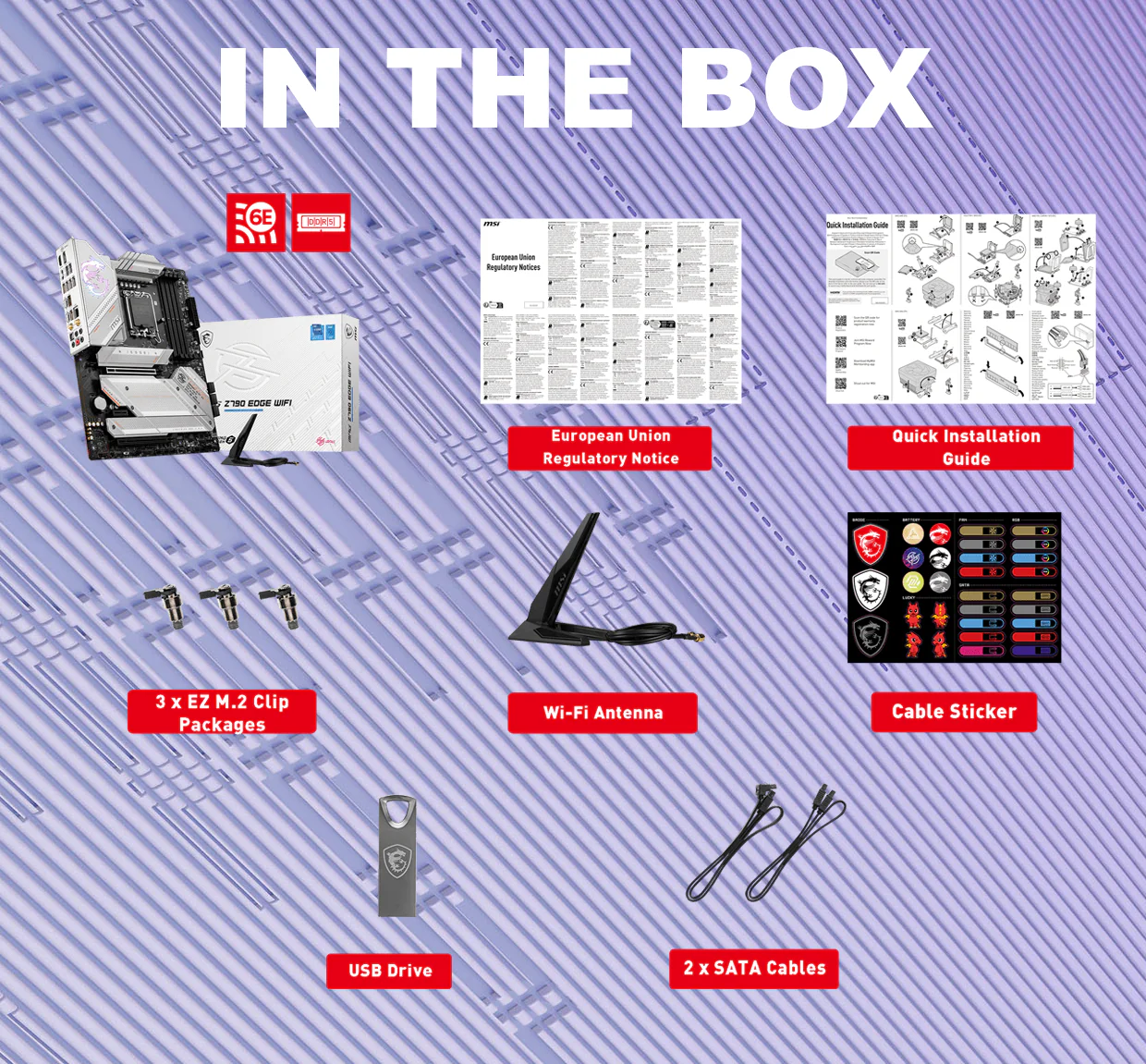 MSI MPG Z790 EDGE WIFI DDR5 ATX Motherboard With PCIe 5.0 Slot, Support Intel® Core™ 14th/ 13th/ 12th Gen , DDR5 7200+ MHz, Wi-Fi 6E, 5x M.2 Gen 4, 2.5G LAN, USB 20Gbps Type-C | WHITE SILVER ACCENTS | 1 Year Warranty - Image 9