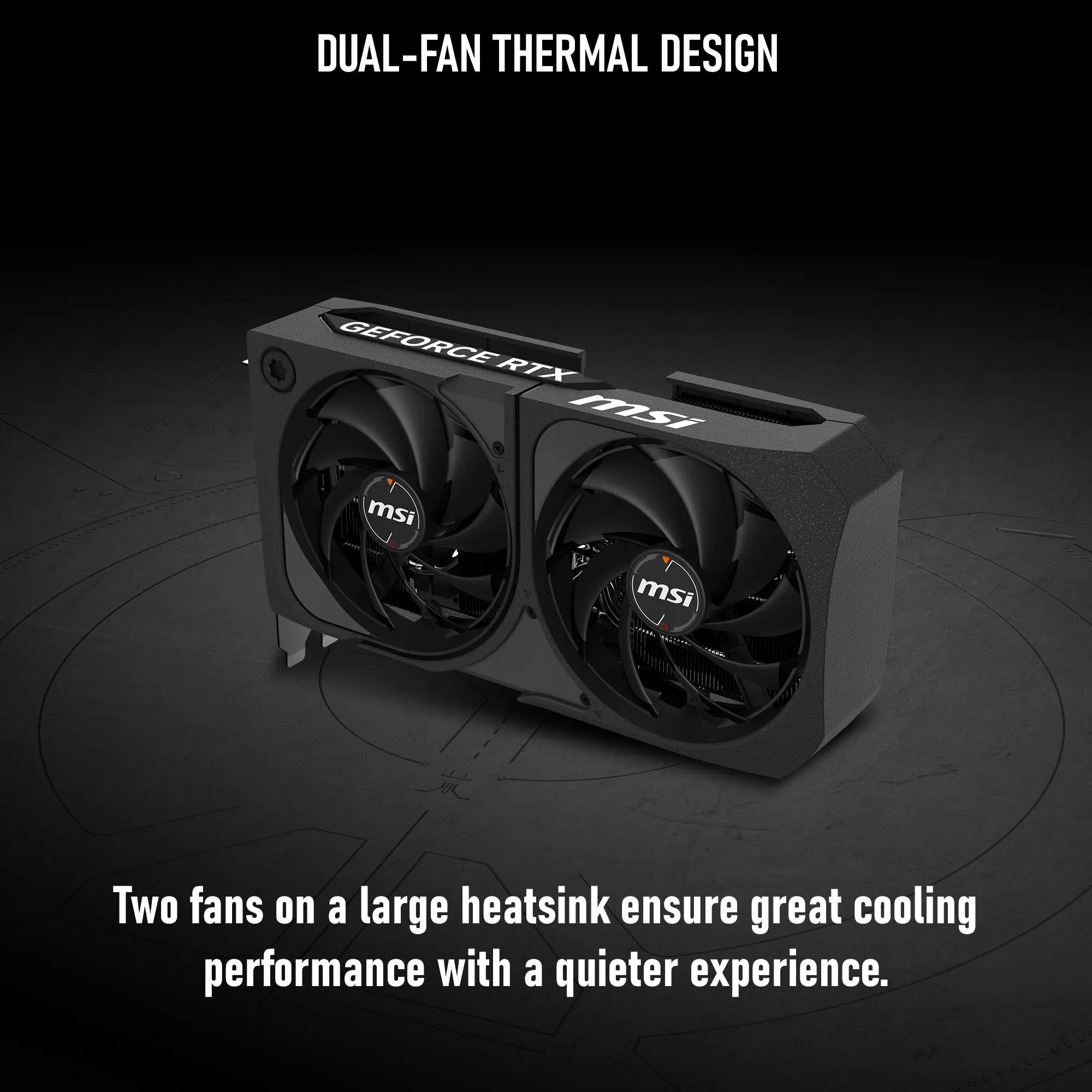 MSI SGeForce RTX™ 5070 12G SHADOW 2X OC : 12GB GDDR7 PCI Express 5.0 192-bit SFF-Ready Enthusiast GeForce Card , 2557 MHz Extreme , 6144 Units CUDA , TORX Fan 5.0 , DisplayPort x 3 (v2.1b) & HDMI™ x 1 | STEALTH BLACK | 1 YEAR WARRANTY - Image 4