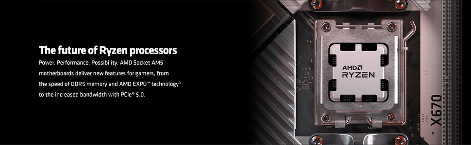 CPU AMD Ryzen 5 7600X – 6-Core 4.7 GHz – Socket AM5 – 105W Desktop Processor – 32MB L3 Cache – with AMD Radeon Graphics controller | 1 YEAR WARRANTY - Image 2