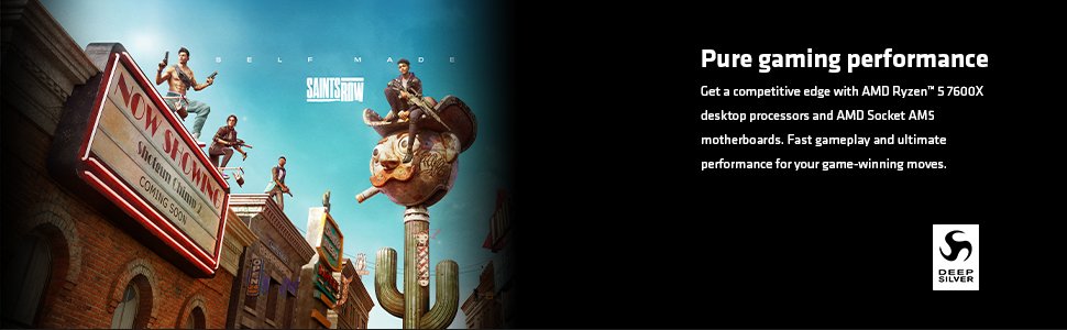 CPU AMD Ryzen 5 7600X – 6-Core 4.7 GHz – Socket AM5 – 105W Desktop Processor – 32MB L3 Cache – with AMD Radeon Graphics controller | 1 YEAR WARRANTY - Image 3