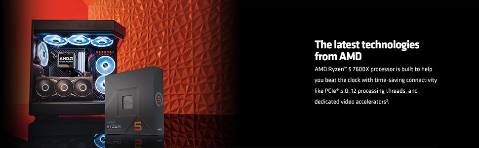 CPU AMD Ryzen 5 7600X – 6-Core 4.7 GHz – Socket AM5 – 105W Desktop Processor – 32MB L3 Cache – with AMD Radeon Graphics controller | 1 YEAR WARRANTY - Image 6