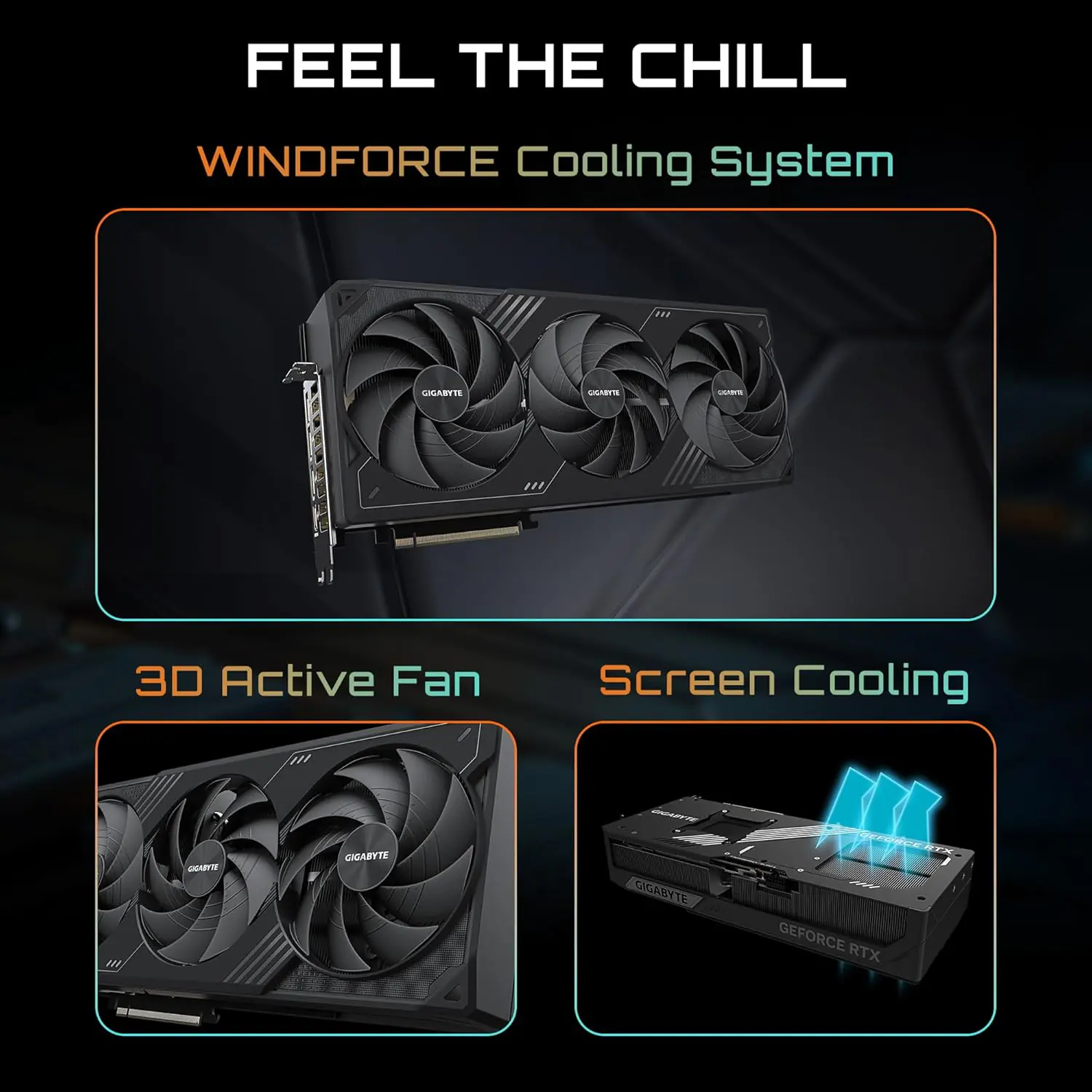 GIGABYTE GeForce RTX 5090 WINDFORCE OC 32G Graphics Card, 32GB 512-bit GDDR7, 2467MHzCore Clock , 21760 CUDA® Cores, DLSS 4, Ray Tracing, PCIe 5.0, Triple DisplayPort 2.1, HDMI 2.1 | BLACK | 1 YEAR WARRANTY - Image 3