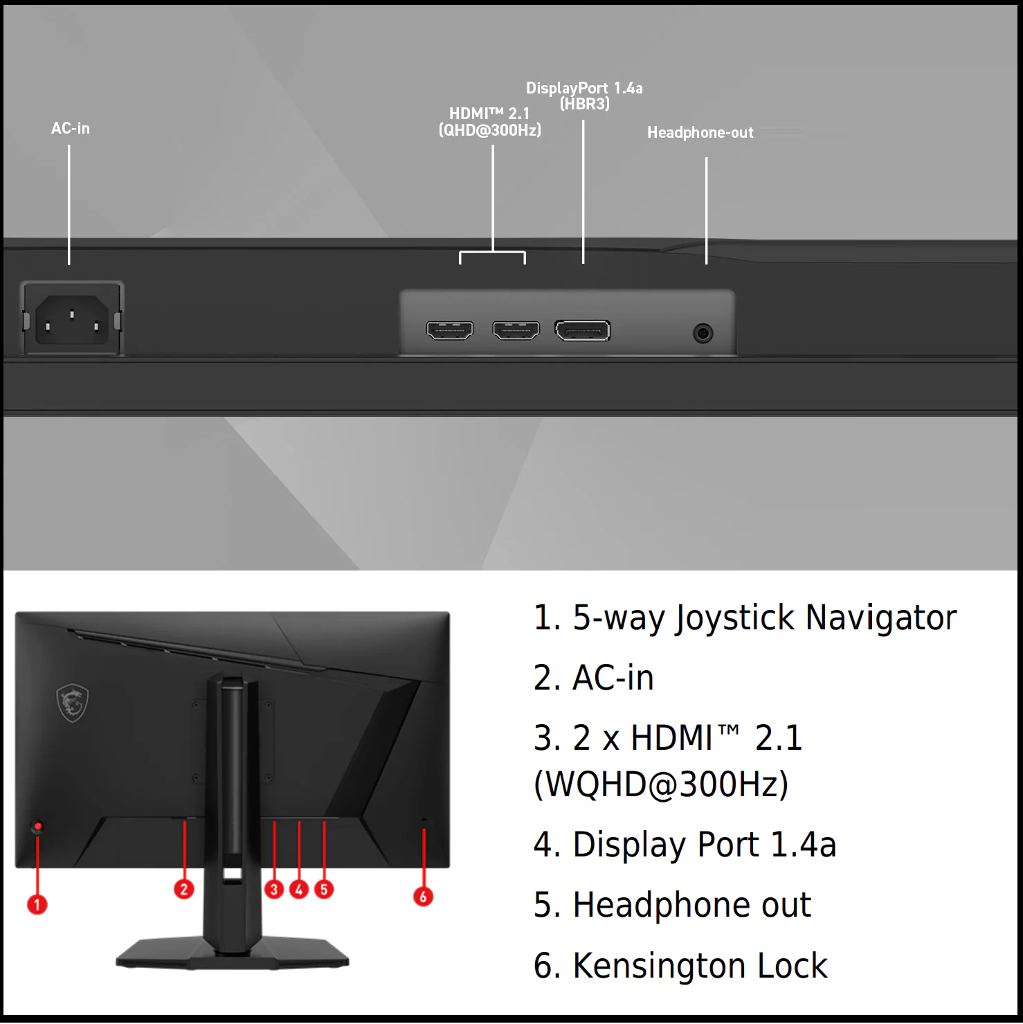 MSI MAG 275QPF X30 27-Inch Rapid IPS WQHD 2560X1440 Gaming Monitor 300Hz Refresh 0.5ms GtG DisplayHDR 400 Adaptive-Sync AI Vision 95% DCI-P3 Ergonomic Arsenal Design | 1 year WARRANTY - Image 2