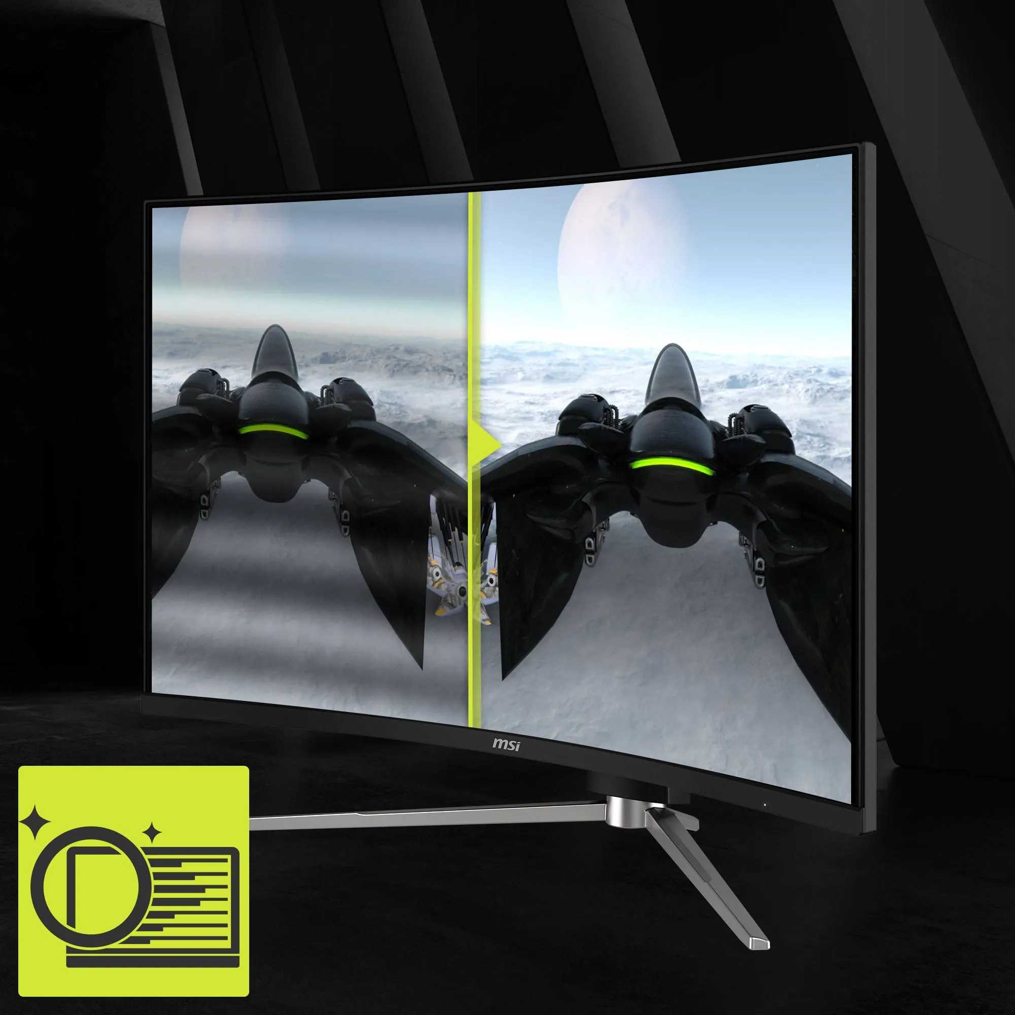 MSI MAG 325CQRXF E2 31.5″ WQHD 240Hz Curved Gaming Monitor ;(1000R) HDR Ready Rapid VA Panel 0.5ms GtG ; 2560 x 1440 (WQHD) High Resolution ; (1000R) Curved Display ; AI Vision ; Height/Tilt/Swivel Adjustability | 1 YEAR WARRANTY - Image 6