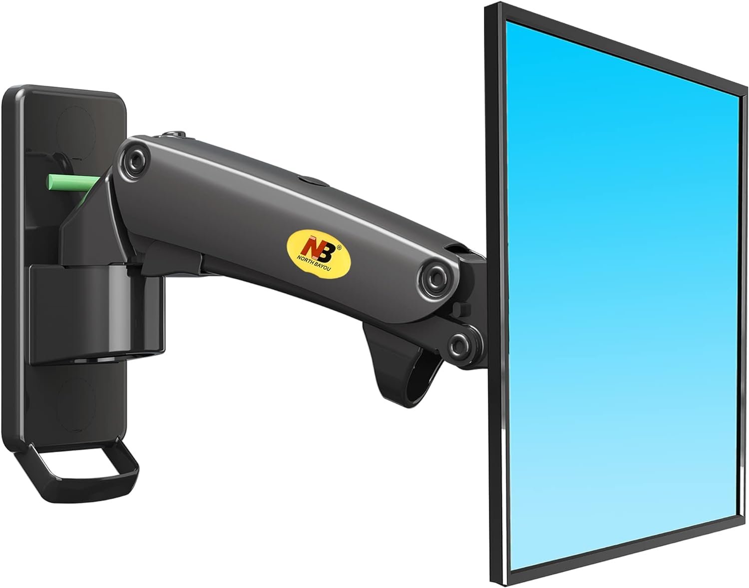 Wall Mount Bracket Arm for LED LCD TV Screen Monitor – Full Motion Articulating Swivel for 17″ ~ 27″ Inch Monitors with Adjustable Gas Spring