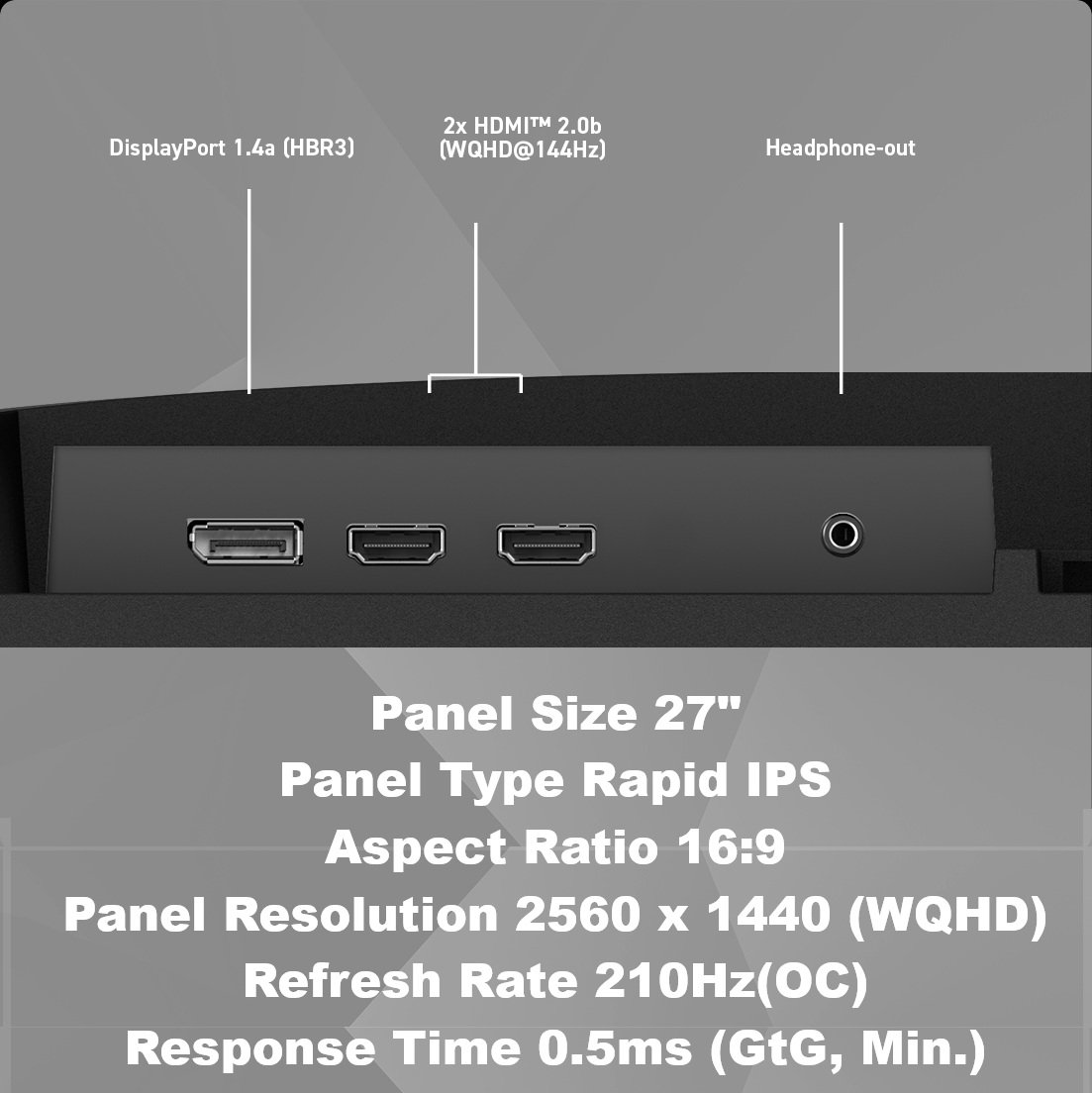 MSI MAG 275QF E21 WQHD 27-inch Rapid IPS Monitor , 210Hz(OC) 0.5ms (GtG, Min.) , DisplayHDR 400, AI Vision, Console Mode, AI Crosshair , Adaptive-Sync, Wide Color Gamut | BLACK - Image 4