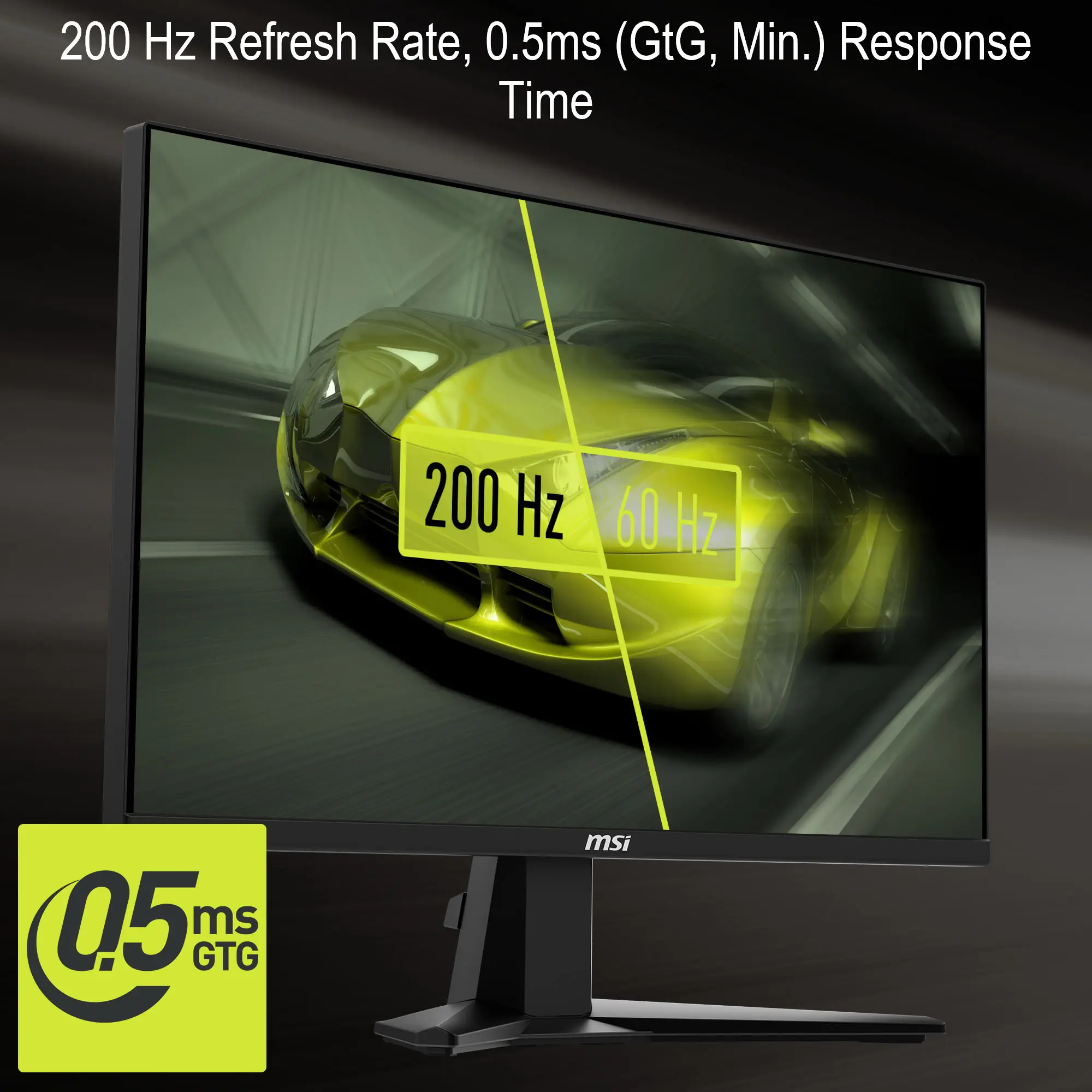 MSI MAG 255F E20 24.5″ FHD Gaming Monitor With 200Hz Rapid IPS, 0.5ms Response, HDR Ready, Adaptive Sync, HDMI 2.0b, DisplayPort, Anti-Flicker, Tilt Stand, VESA Mount | Metallic Black - Image 5