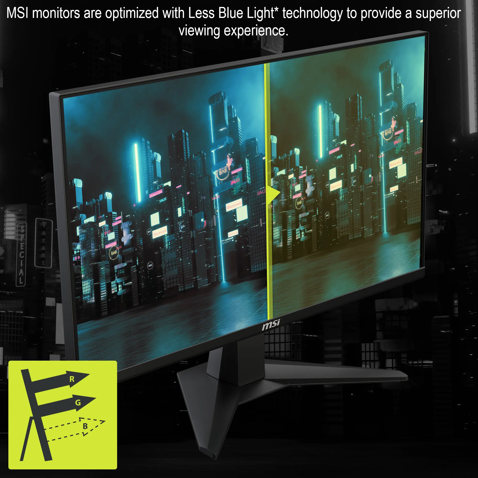 MSI MAG 255F E20 24.5″ FHD Gaming Monitor With 200Hz Rapid IPS, 0.5ms Response, HDR Ready, Adaptive Sync, HDMI 2.0b, DisplayPort, Anti-Flicker, Tilt Stand, VESA Mount | Metallic Black - Image 7