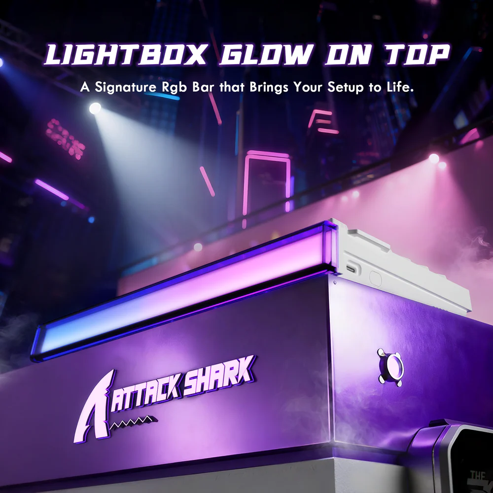 ATTACK SHARK R85 HE 75% Wired Magnetic Keyboard With 8000Hz Polling Rate, 0.005mm Rapid Trigger Accuracy, Custom RGB Lightbox, Multimedia Knob, And 5-Layer Sound System | White Contour - Image 3
