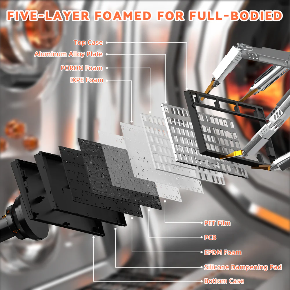 ATTACK SHARK R82 HE 75% Wired Magnetic Gaming Keyboard With 8000Hz Polling Rate, 0.005mm Rapid Trigger Accuracy, 256KHz Scan Rate, 5-Layer Sound Damping, And RGB Backlight | BLACK - Image 7