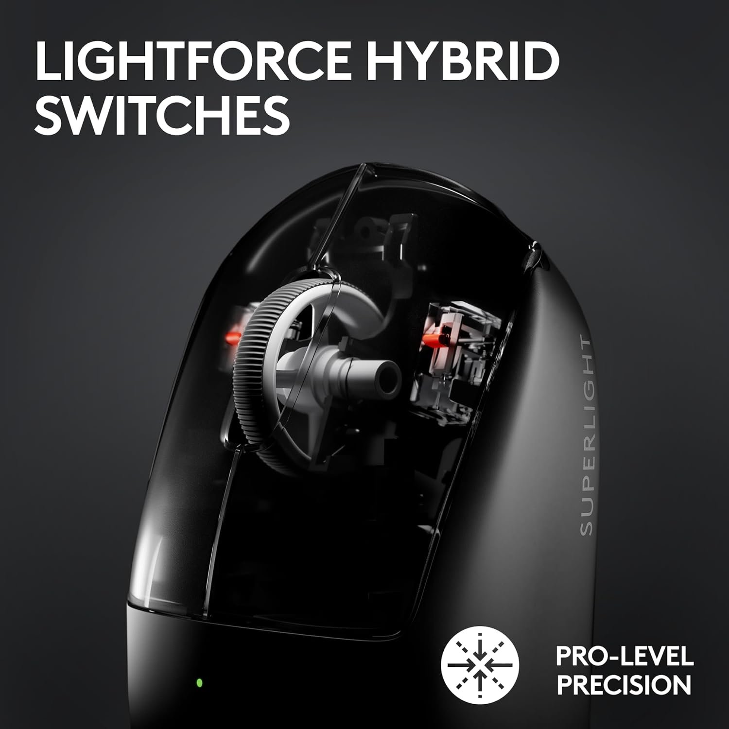 Logitech G PRO X SUPERLIGHT 2 LIGHTSPEED Wireless Gaming Mouse, 4K Polling, Lightweight, LIGHTFORCE Hybrid Switches, HERO 2 Sensor, 44,000 DPI, 5 Programmable Buttons, USB-C Charging, PC & Mac | Black 1 Month Warranty - Image 9