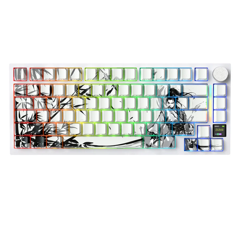 Attack Shark X820 Ultra Dark Warrior 75% Tri-Mode Gasket Mechanical Keyboard – TFT Display, CNC Knob, 4000mAh Battery, Hot-Swap Switches, PBT Keycaps, RGB & PC/Mac Support-DARK WARRIOR - Image 6