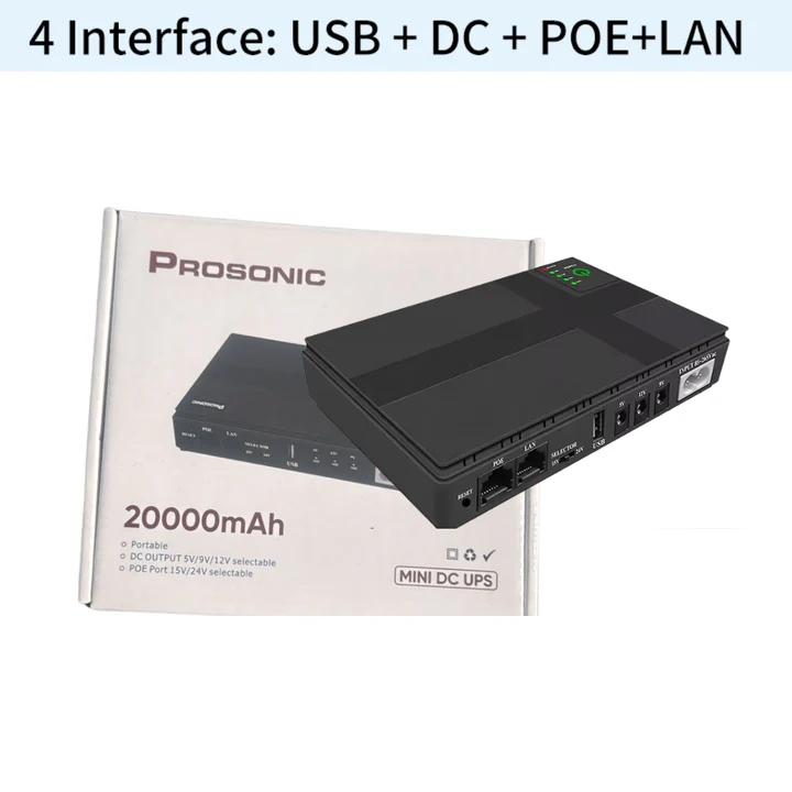 20000 MAH Mini DC UPS Power Bank Prosonic Power Supply - Image 2
